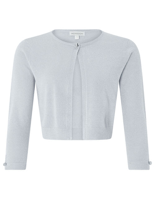 Elyse Metallic Shrug Blue Shrugs Monsoon UK.