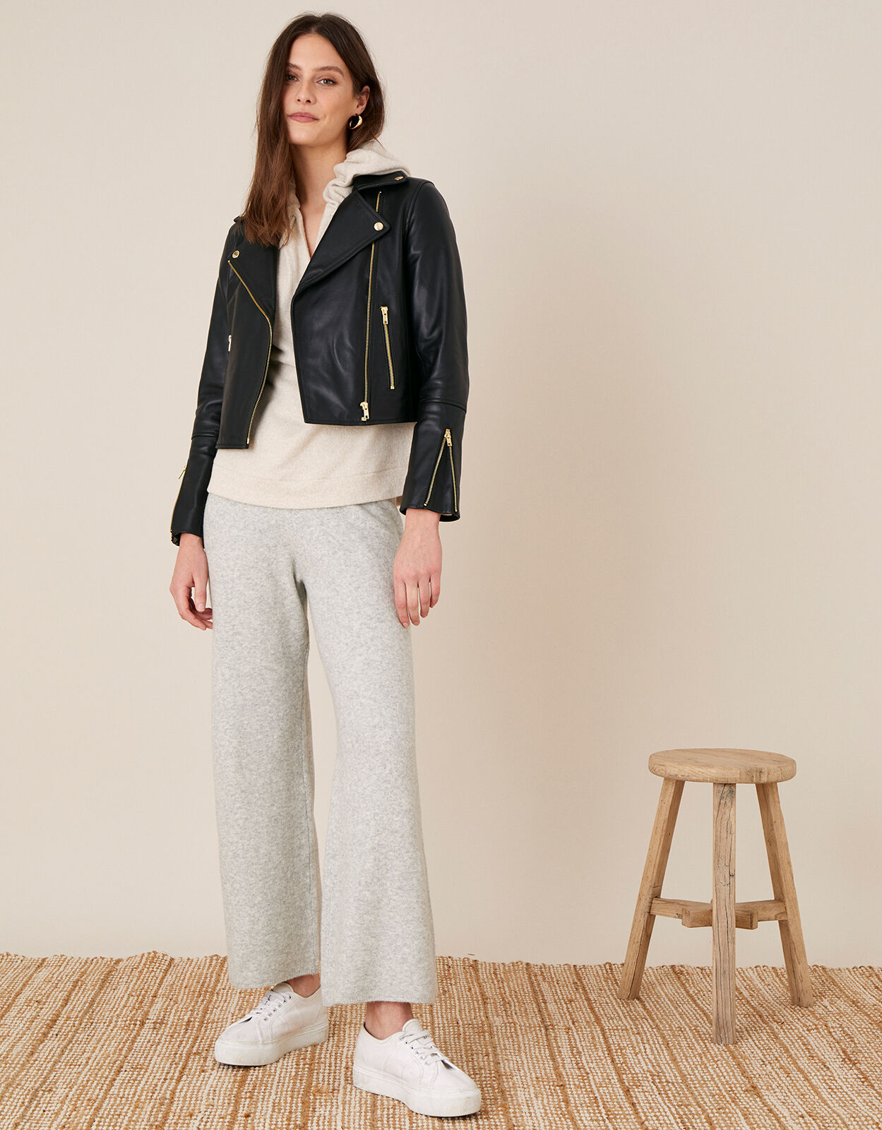 Real leather biker jacket womens uk discount