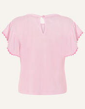 Butterfly Top and Skirt Set , Pink (PALE PINK), large