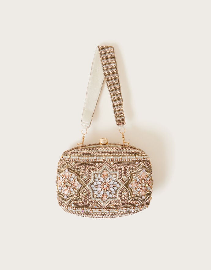 Clutch Bag - White Black Floral main image 1