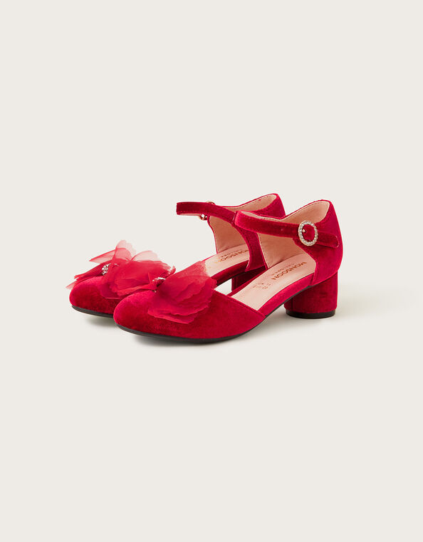 Velvet Cancan Two-Part Heels, Red (RED), large