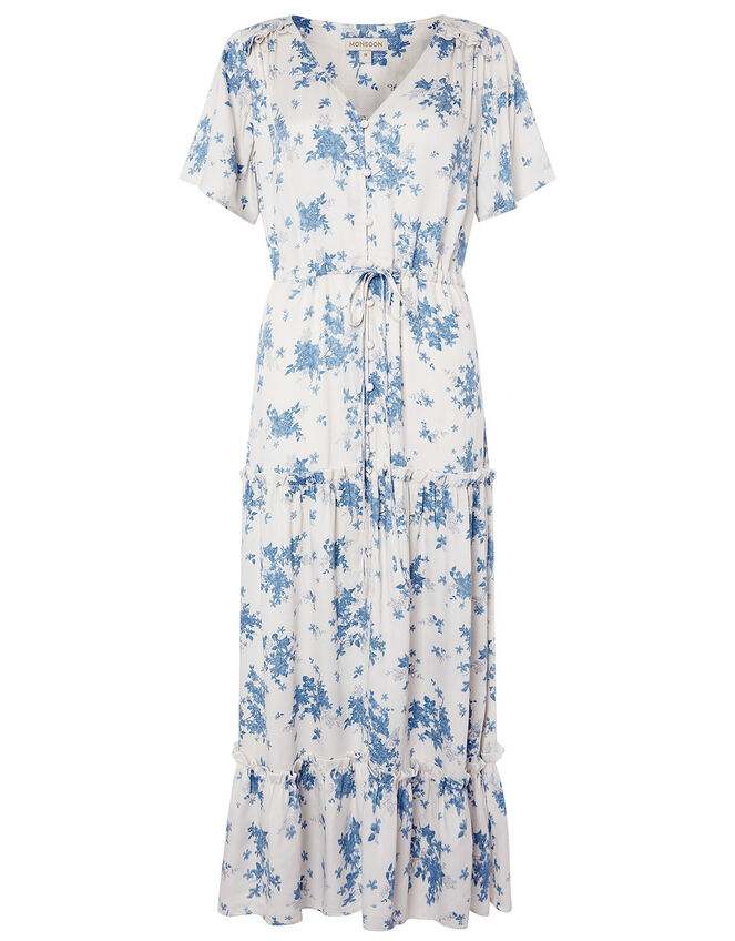 Floral Midi Dress in LENZING™ ECOVERO™ Ivory | Day Dresses | Monsoon UK.