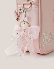 Bead & Ribbon Bow Bag Charm, , large