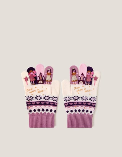 Princess Novelty Gloves, Pink (PINK), large