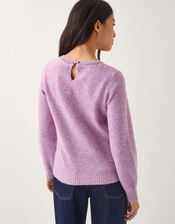 Ellen Diamant&eacute; Embellished Jumper, Purple (LILAC), large