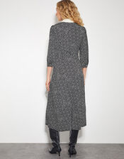 Arielle Floral Print Jersey Midi Dress, Black (BLACK), large