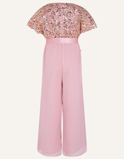 Deco Sequin Jumpsuit in Recycled Polyester, Pink (DUSKY PINK), large