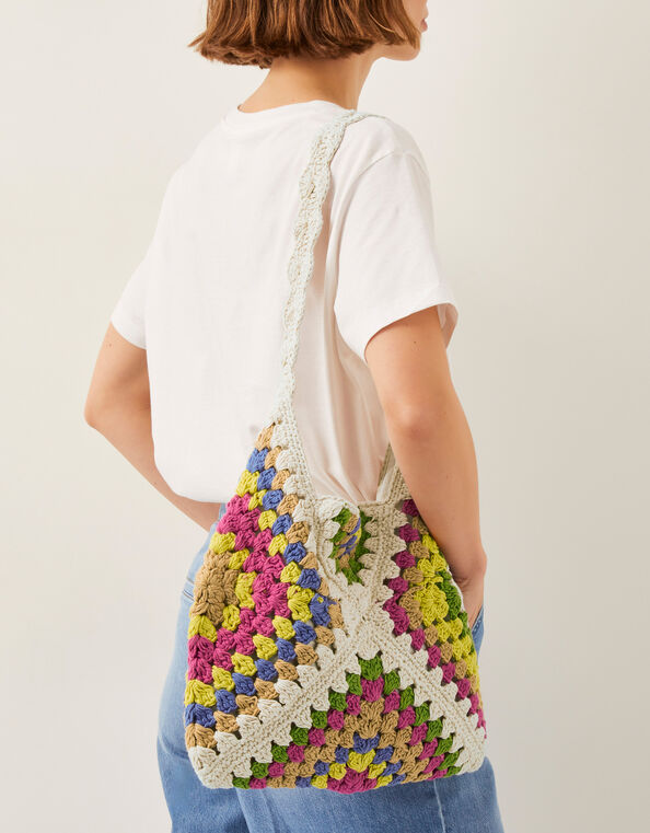 Mae Crochet Shopper Bag, Multi (MULTI), large