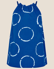 Tie-Dye Poplin Cami , Blue (BLUE), large