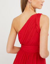 Dani One-Shoulder Maxi Dress, Red (RED), large