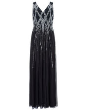 Marnie Embellished Maxi Dress, Black (BLACK), large