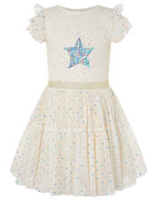 Foil Star Disco Dress, Pink (PINK), large