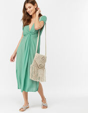 Monsoon- Esme Knot Front Kaftan , Green (GREEN), large
