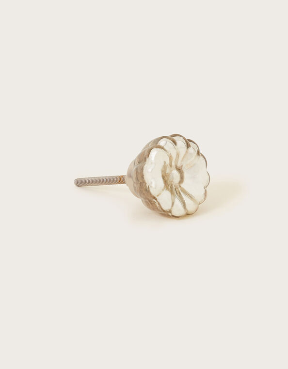 Floral Door Knob, Silver (SILVER), large