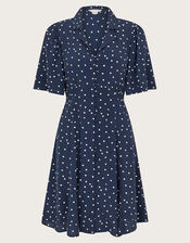 Shiloh Spot Dress, Blue (NAVY), large