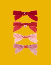 Meri Meri 5-Pack Velvet Charm Bow Hair Clips, , large