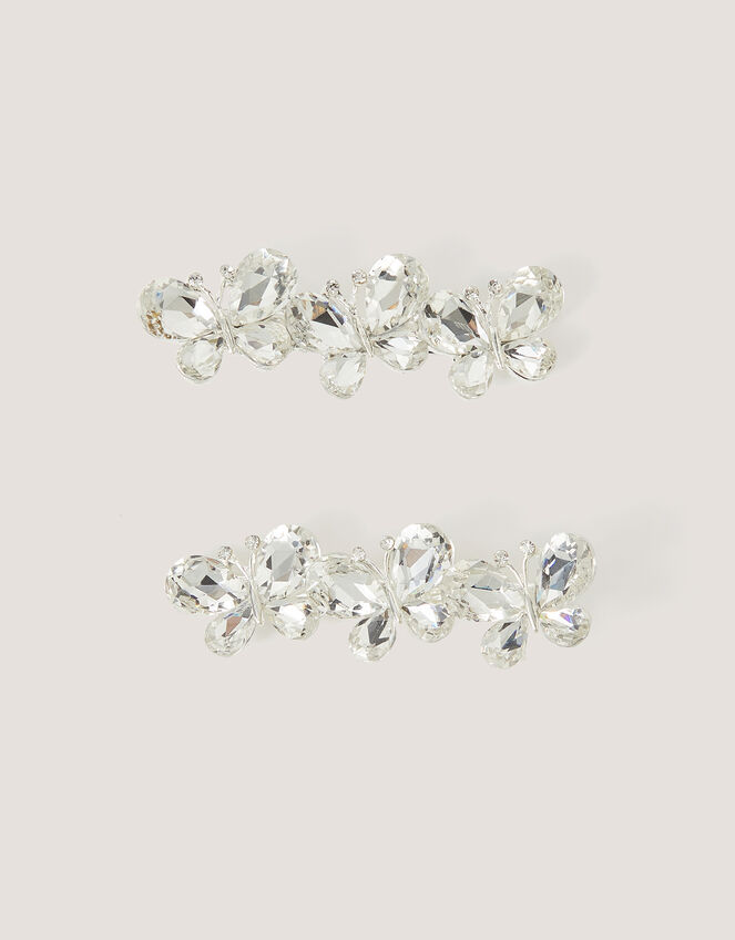 2-Pack Jewel Butterfly Hair Clips, , large