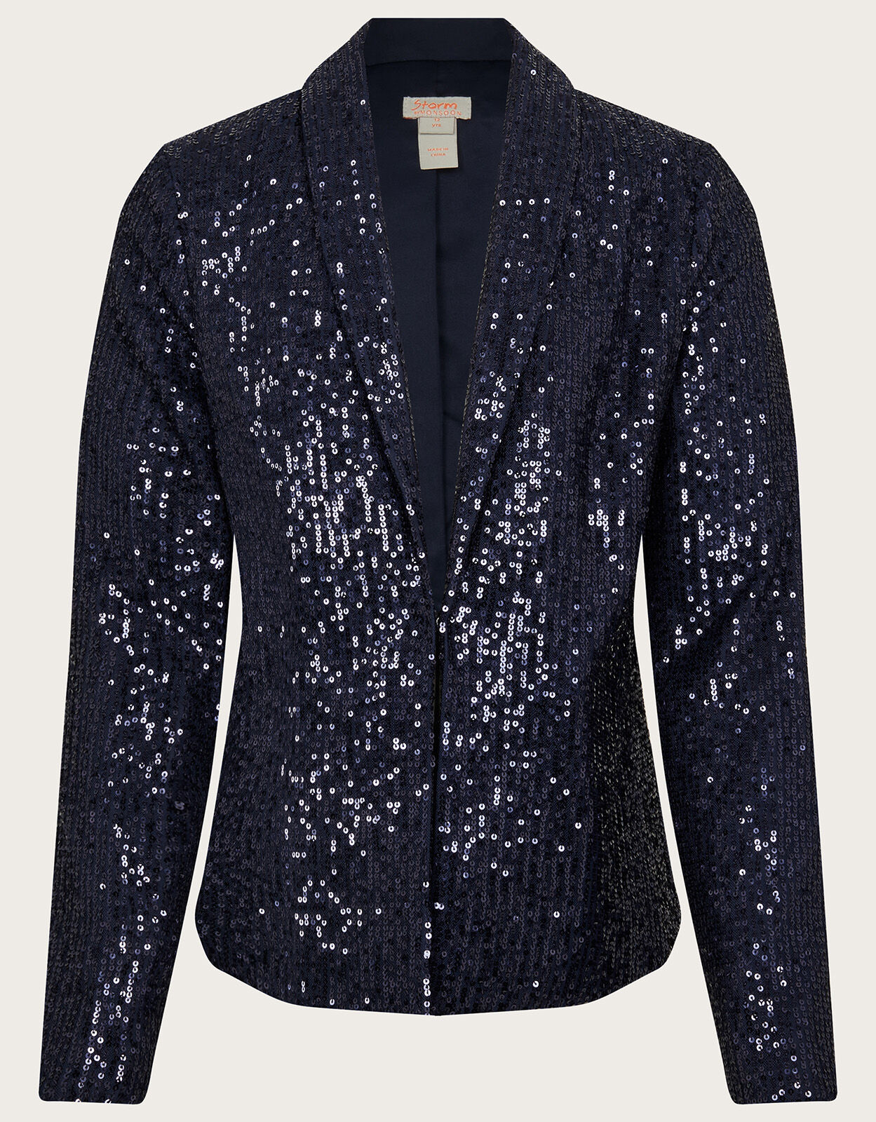 All Over Sequin Blazer Blue