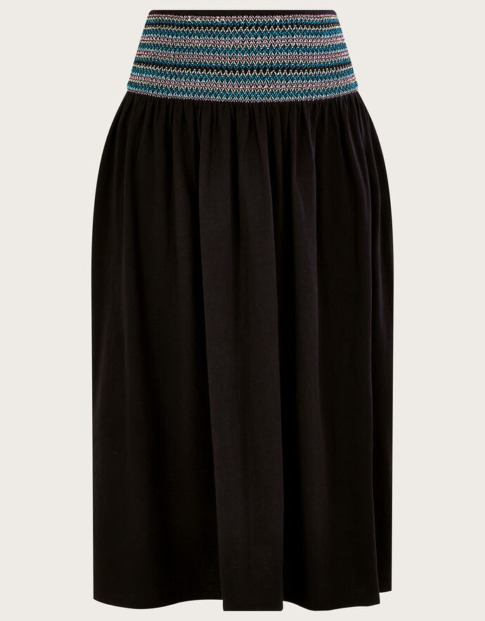 Jersey Modal Ruched Skirt Black