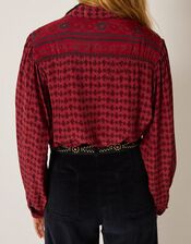 Maison Hotel Emilie Floral Shirt, Red (RED), large