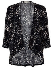 LOUNGE Finlay Feather Print Jersey Cover-Up, Black (BLACK), large