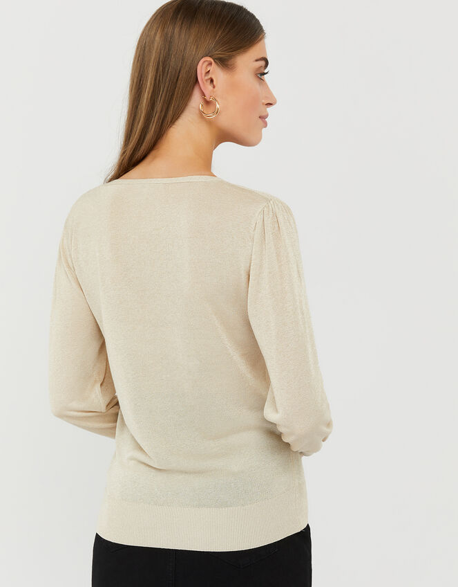 Sara Lightweight Knit Jumper, Gold (GOLD), large