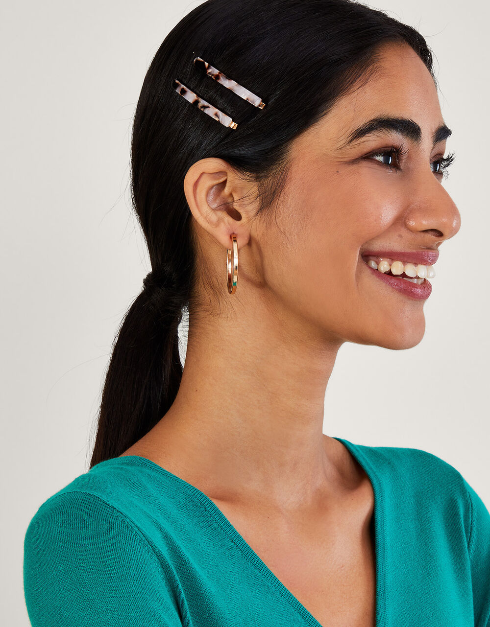 Tortoiseshell Hair Slides 4 Pack Jewellery & Hair Monsoon UK.