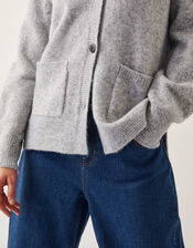 Clay Collar Cardigan, Grey (GREY), large
