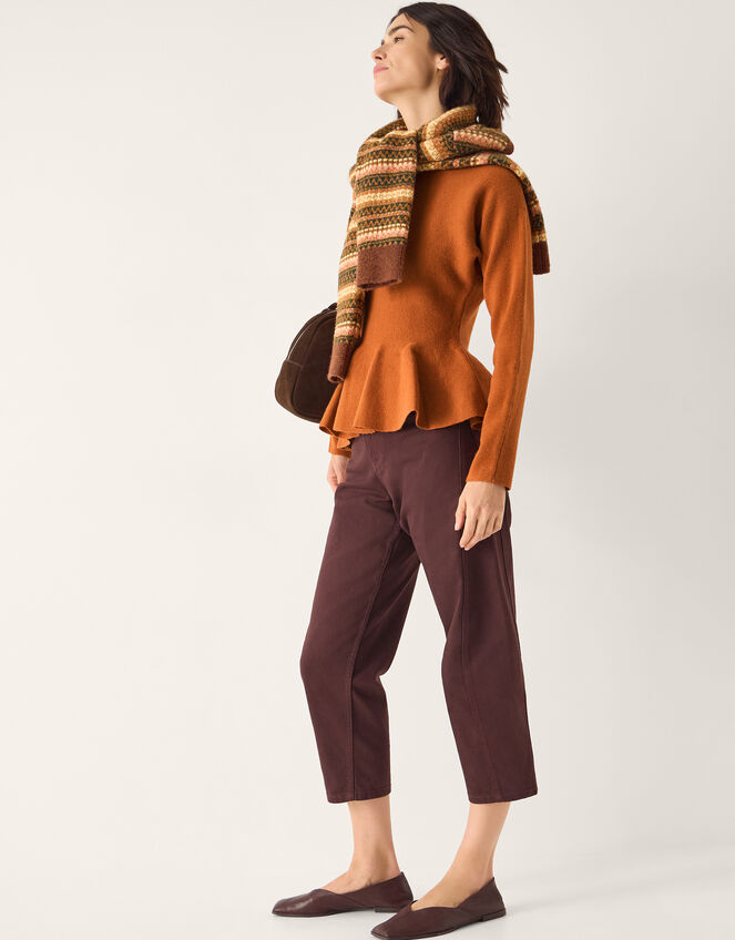 Peony Peplum Jumper Yellow