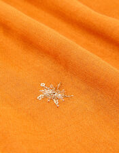 Embellished Lightweight Scarf, Orange (ORANGE), large