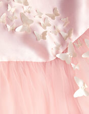 Alexis Appliqu&eacute; Butterfly Tulle Dress, Pink (PINK), large