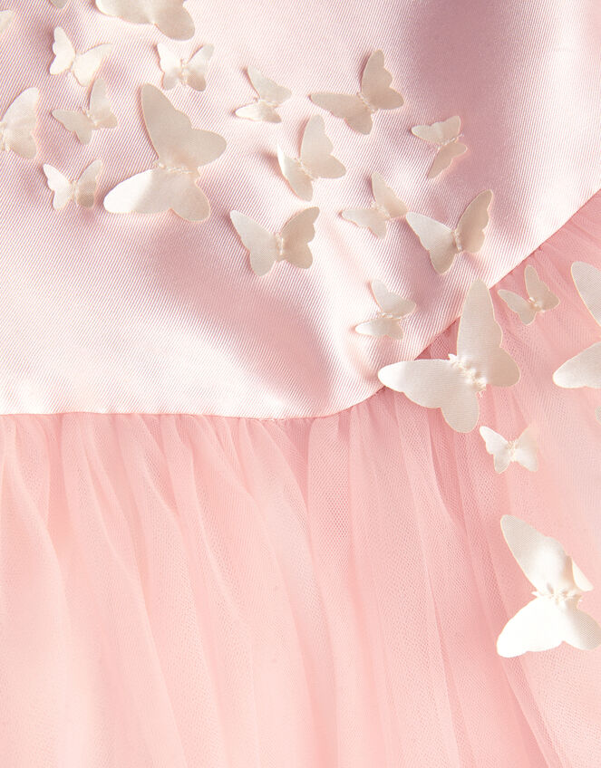 Alexis Appliqu&eacute; Butterfly Tulle Dress, Pink (PINK), large