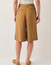 Nina Tailored Longline Shorts, Brown (TOBACCO), large