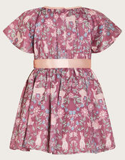 Baby Woodland Print Dress, Purple (PURPLE), large