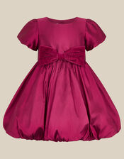 Baby Velvet Bow Bubble Hem Party Dress, Red (RED), large