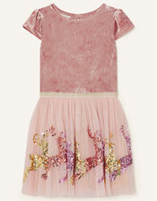 Velvet Reindeer Disco Dress , Pink (PINK), large