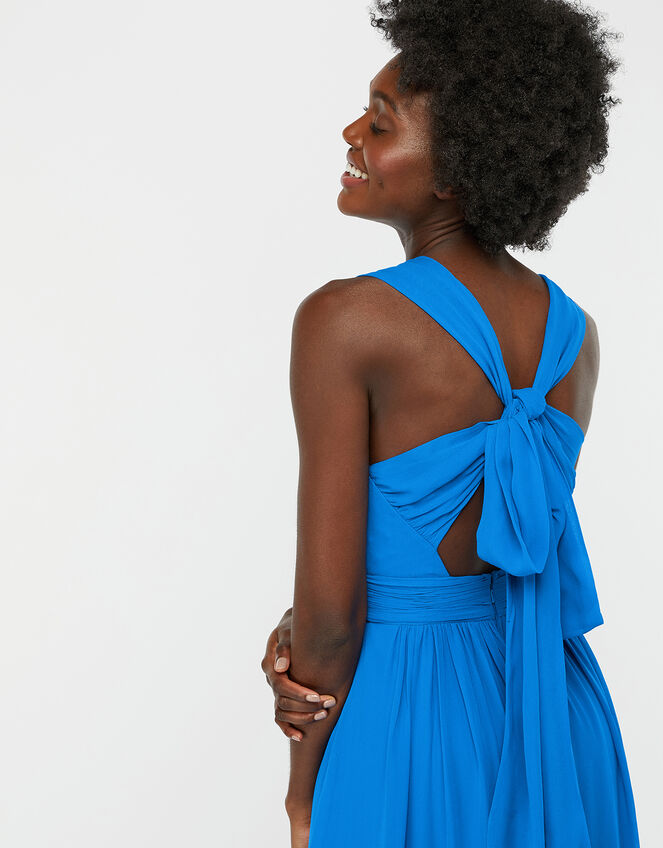 Sinead Bow Back Maxi Dress, Blue (BLUE), large