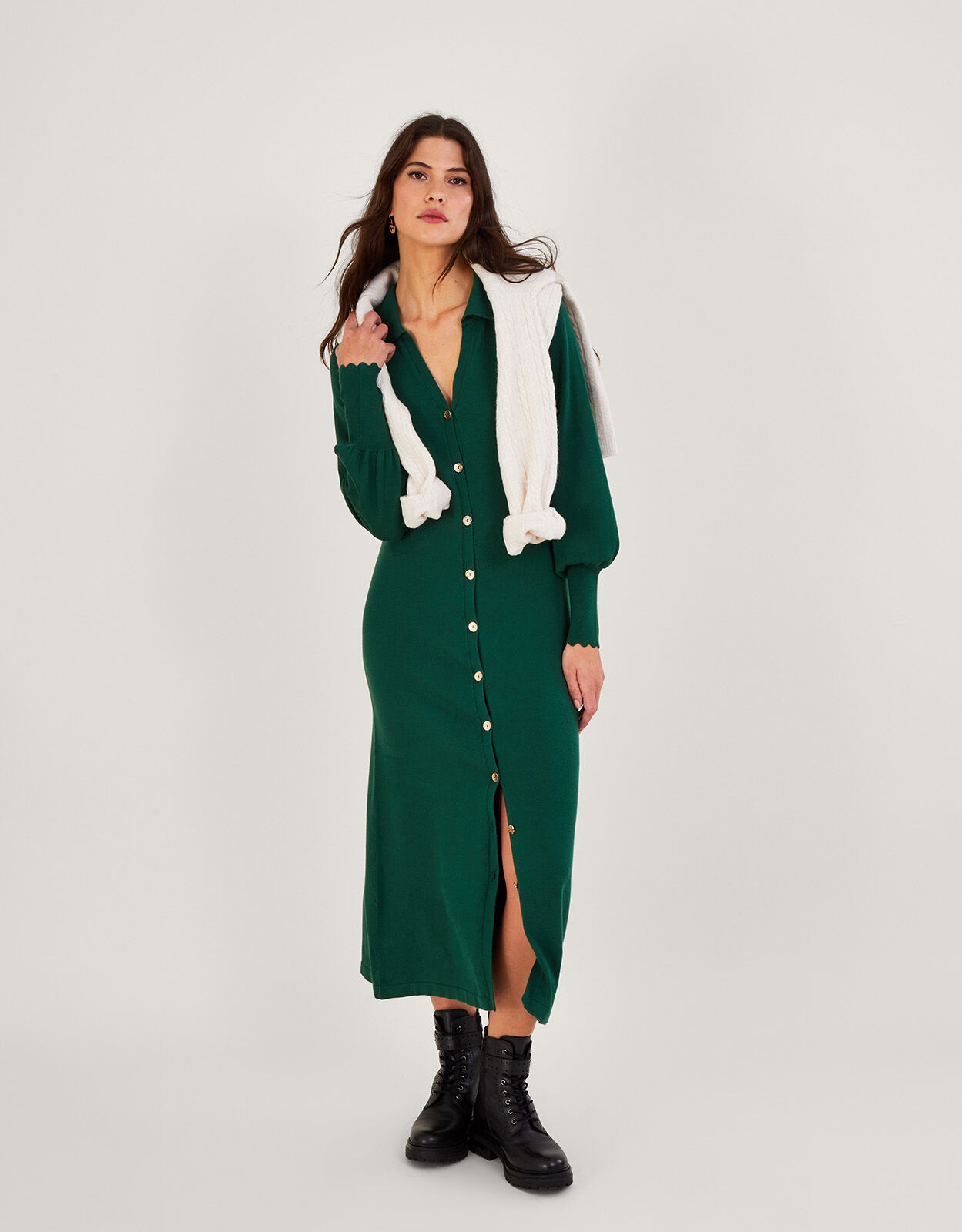 Button through discount shirt dress