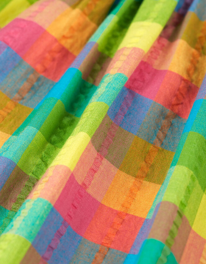 Frugi Check Summer Dress, Multi (MULTI), large