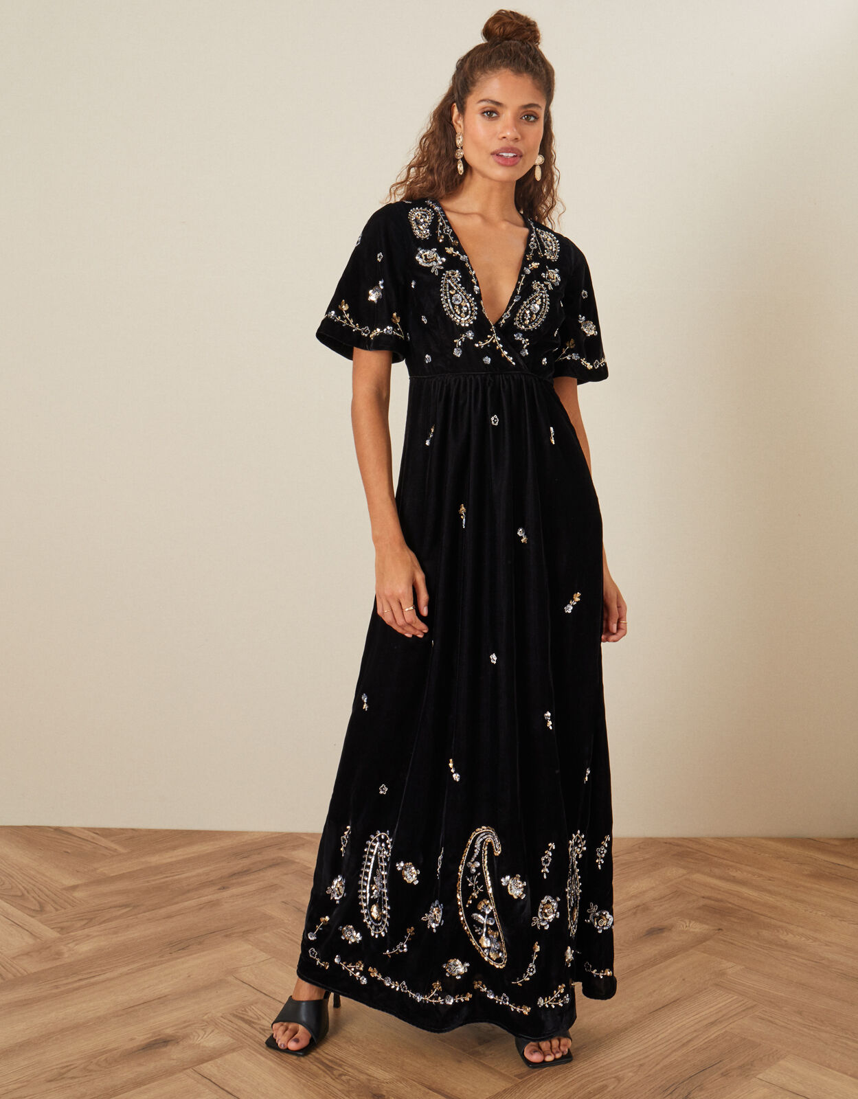 Monsoon black maxi dress hotsell