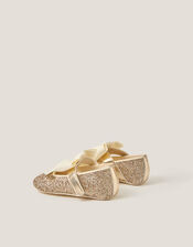 Baby Bow Glitter Headband & Booties Set, Gold (GOLD), large