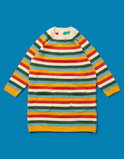 Little Green Radicals Rainbow Knit Dress, Multi (MULTI), large