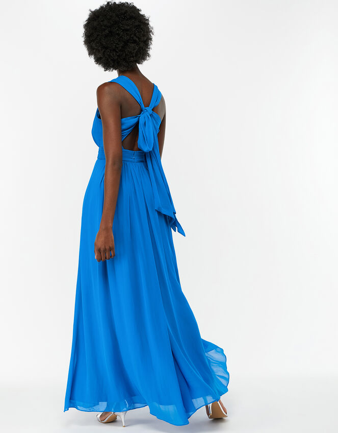 Sinead Bow Back Maxi Dress, Blue (BLUE), large