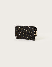 Foil Star Print Suede Scallop Glasses Case, , large