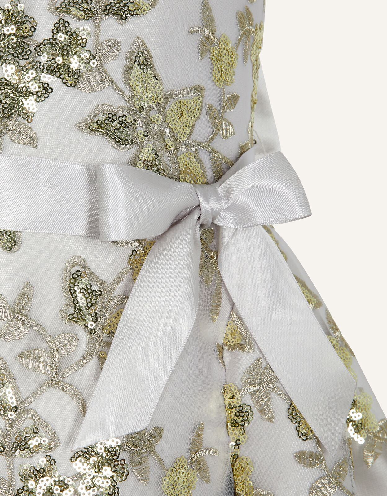 Valeria Sequin Embellished Dress Grey