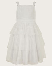 Jupiter Strappy Sparkle Tulle Dress, Silver (SILVER), large