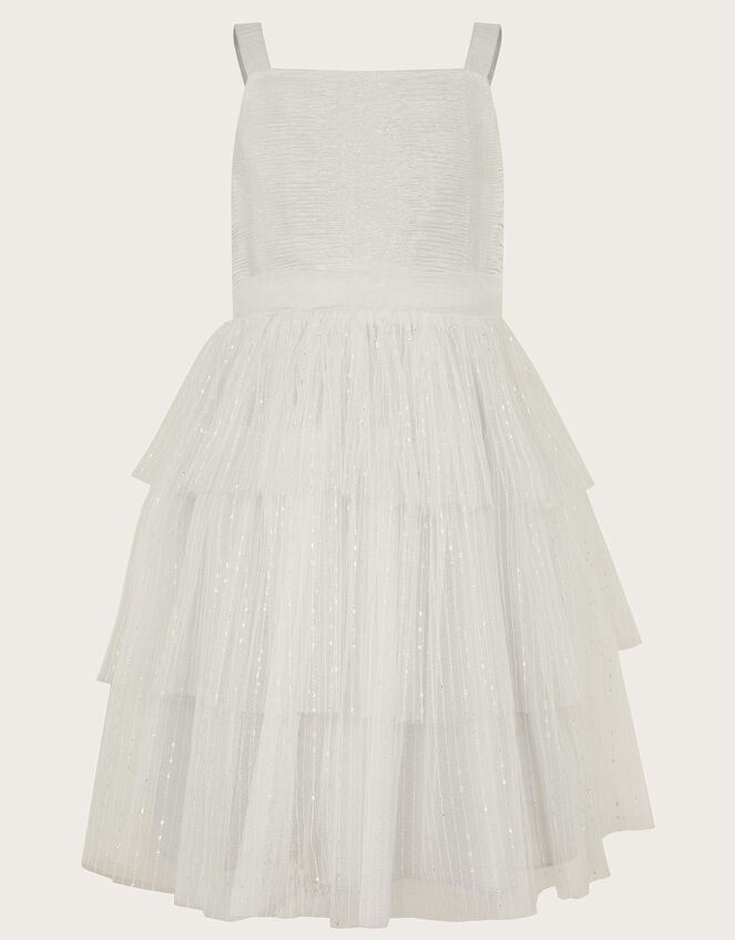 Jupiter Strappy Sparkle Tulle Dress, Silver (SILVER), large