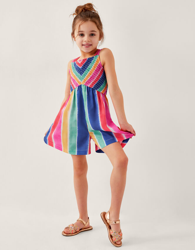 Strappy Stripe Playsuit, Multi (MULTI), large