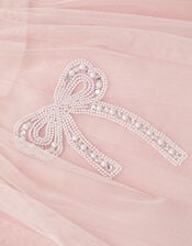 Embellished Bow Cape Sleeve Dress, Pink (PINK), large