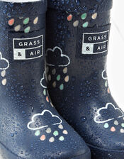 Grass and Air Colour-Revealing Wellies, Blue (NAVY), large